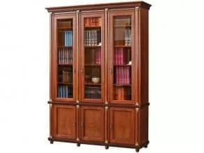 Книжный шкаф для библиотеки «Валенсия 3» П444.23, каштан от магазина Мебельный дом