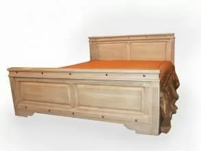 Кровать из массива сосны «Викинг 01», браш от магазина Мебельный дом