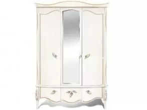 Шкаф для одежды «Трио» ММ-277-01/03, белая эмаль от магазина Мебельный дом