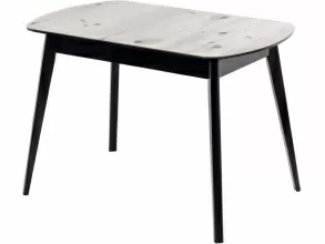 Стол Атлас-01 СТП 1100x700 Бискайская сосна, опоры Диагональ 7/5 дерево, Черный от магазина Мебельный дом