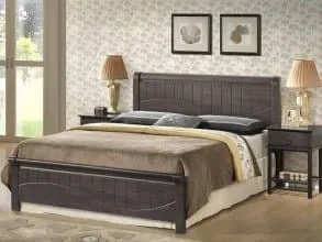 Кровать из массива гевеи «I-3655», серый от магазина Мебельный дом