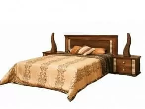 Кровать из массива дуба «Тунис» П344.05, венге от магазина Мебельный дом