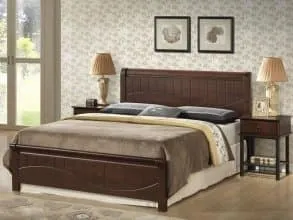 Кровать из массива гевеи «I-3655», венге от магазина Мебельный дом