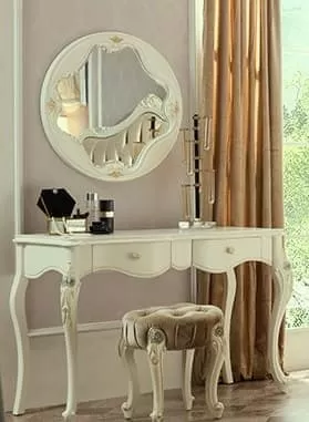 Столик с банкеткой «Luisa» MK-5003-WG, белый. Фото 1