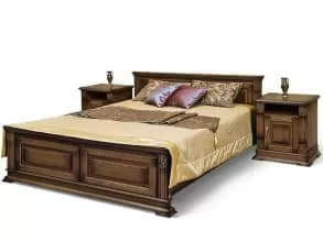 Кровать из массива дуба «Верди Люкс 16» П434.08м, венге от магазина Мебельный дом