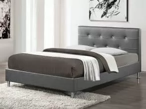 Кровать из малайзии «Rizz», античный серый от магазина Мебельный дом