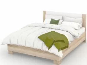 Кровать «Аврора» 140*200 (основание ЛДСП), Дуб сонома/Белый от магазина Мебельный дом
