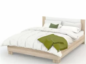Кровать «Аврора» 160*200 (основание ЛДСП), Дуб сонома/Белый от магазина Мебельный дом