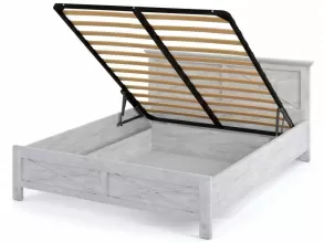 Кровать «Лорена» 160 (подъемник), Бетон Паин белый от магазина Мебельный дом