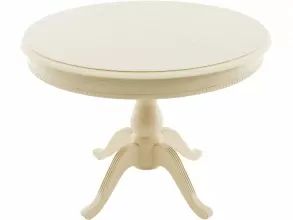 Стол «Фабрицио 1» GLASS (D 1000), слоновая кость от магазина Мебельный дом