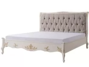 Кровать «Shantal» MK-5010-WG 180x200, белый с золотом от магазина Мебельный дом