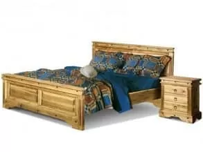 Кровать из массива сосны «Викинг 01» (180), сосна вощеная от магазина Мебельный дом