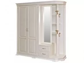 Шкаф комбинированный для прихожей «Верди Люкс 1» П433.01, слоновая кость от магазина Мебельный дом