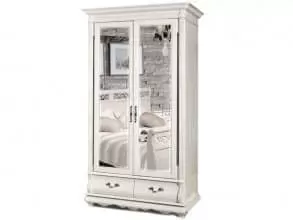 Шкаф двухдверный «Оскар» ММ-216-01/02, белая эмаль от магазина Мебельный дом