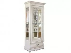 Шкаф с витриной «Оскар» ММ-210-01, белая эмаль от магазина Мебельный дом