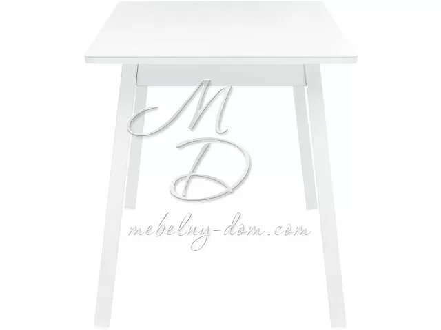 Стол Leset Морон, металл белый, стекло белое. Фото 4