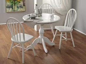Обеденная группа (Стол «Фаворит Классика» и 4 стула «Венский»), белая эмаль от магазина Мебельный дом