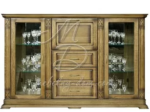 Шкаф комбинированный «Верди Люкс 3/2 з» П487.12з, дуб с патиной от магазина Мебельный дом