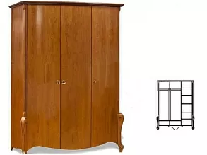 Шкаф для одежды «Луиза» ММ 227-01/03Б, коньяк от магазина Мебельный дом