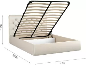 Кровать Беатриче 160 п/м со стразами, Perl shell от магазина Мебельный дом