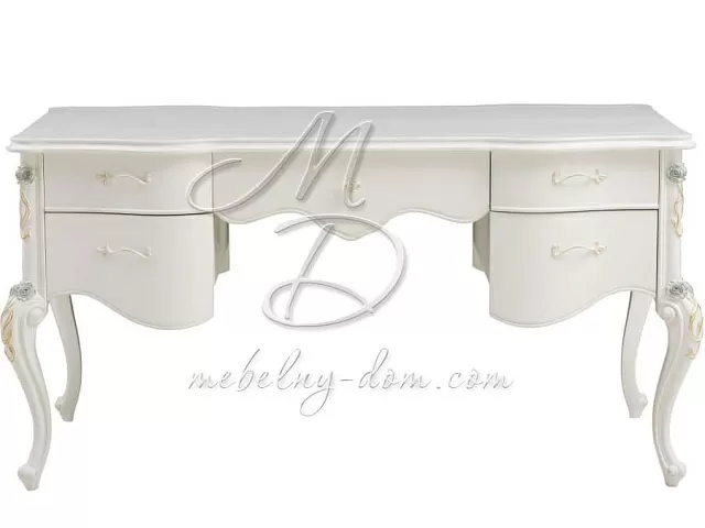 Стол «Luisa» MK-5005-WG, белый с золотом. Фото 1