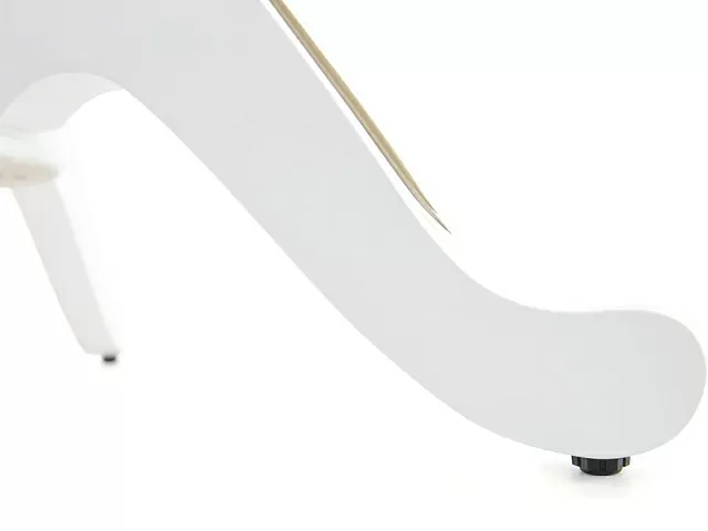 Стол «Леонардо 2» овал 120x90, эмаль белая с золочением. Фото 8