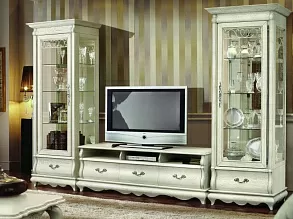 Тумба под телевизор «Оскар» ММ-210-05, белая эмаль от магазина Мебельный дом