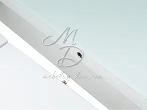 Стол Leset Мидел, металл белый, стекло белое от магазина Мебельный дом