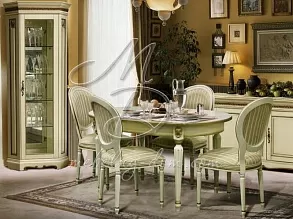Обеденная группа (Стол Милана 14 и стулья Премиум 3100/S), слоновая кость от магазина Мебельный дом