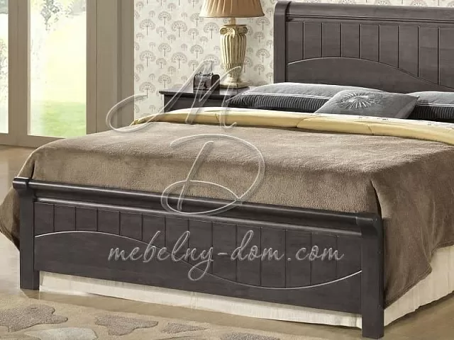 Кровать из массива гевеи «I-3655», серый. Фото 2