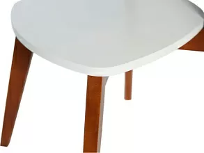 Обеденная группа (Стол Зефир и 4 стула Ювента), белый+орех от магазина Мебельный дом