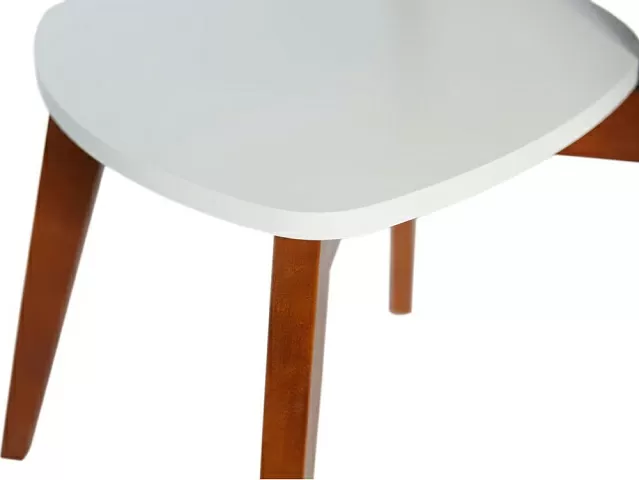 Обеденная группа (Стол Эней и 4 стула Ювента), белый+орех. Фото 10