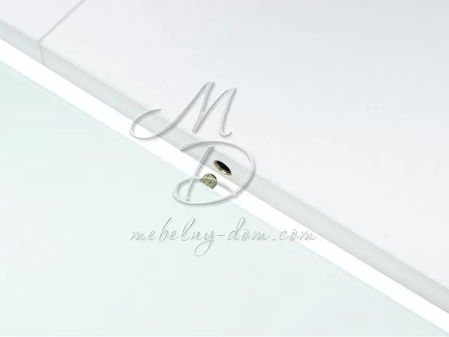 Стол Leset Морон, металл белый, стекло белое. Фото 10