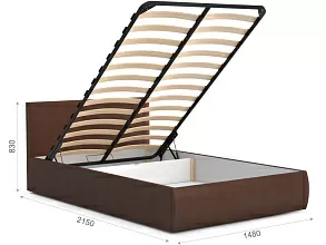 Кровать Верона 140 (подъемник), Teos Dark brown от магазина Мебельный дом