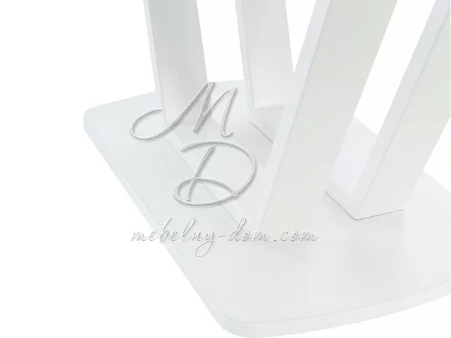 Стол Leset Каби, металл белый, стекло белое. Фото 7