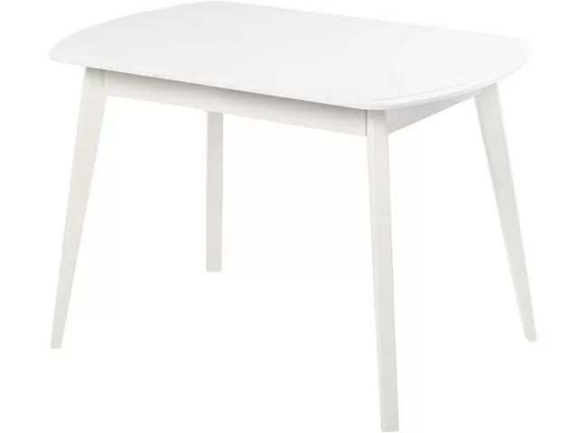 Обеденная группа (стол ПГ-01, массив Диагональ 1/5+4 кресла Дэгни, Сливовый), опоры белые. Фото 5