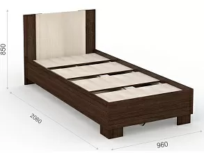 Кровать «Аврора» 90*200 (основание ЛДСП), Венге/Дуб молочный от магазина Мебельный дом