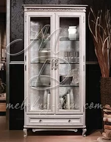 Шкаф-витрина Фальконе ГМ 5152, белый с патиной от магазина Мебельный дом