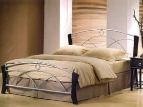 Кровать c матрасом «NS-9813» 160x200, венге с серебром от магазина Мебельный дом