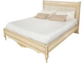 Кровать с мягким изголовьем Неаполь 160 T-520, ваниль от магазина Мебельный дом
