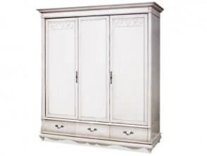 Шкаф для одежды «Оскар» ММ-216-01/03Б, белая эмаль от магазина Мебельный дом
