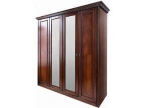 Шкаф распашной 4-х дверный с зеркалами Палермо Т-754, вишня от магазина Мебельный дом