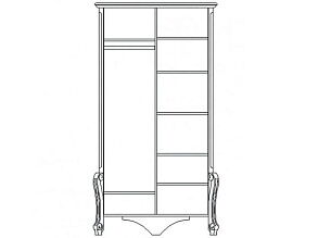 Шкаф для одежды «Луиза» ММ 227-01/02Б, белая эмаль от магазина Мебельный дом
