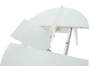 Стол «Ривьера» круг стекло белый, каркас белый от магазина Мебельный дом