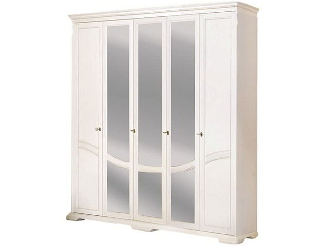 Шкаф для одежды «Лика» ММ 137-01/05, белая эмаль. Фото 1