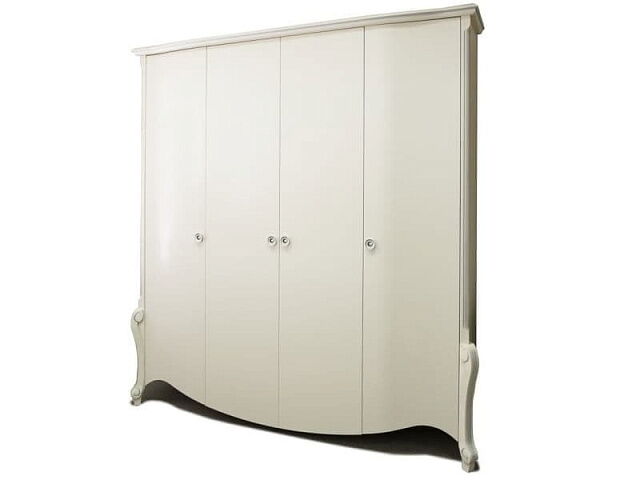 Шкаф для одежды «Луиза» ММ 227-01/04Б, белая эмаль. Фото 1