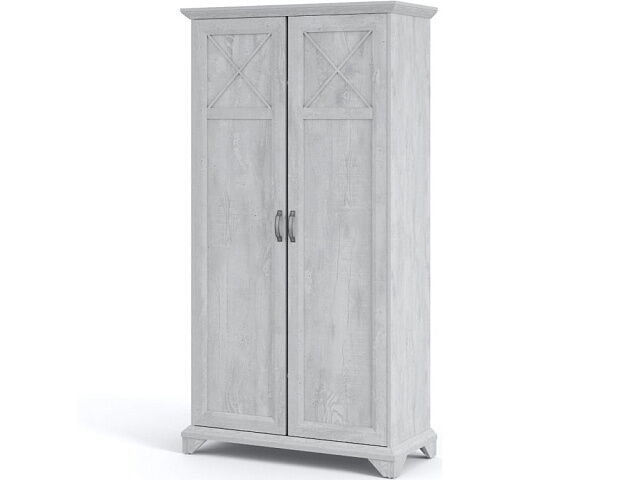 Шкаф «Лорена» 2-х дверный, Бетон Паин белый. Фото 1