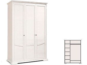 Шкаф для одежды «Лика» ММ 137-01/03Б, белая эмаль от магазина Мебельный дом