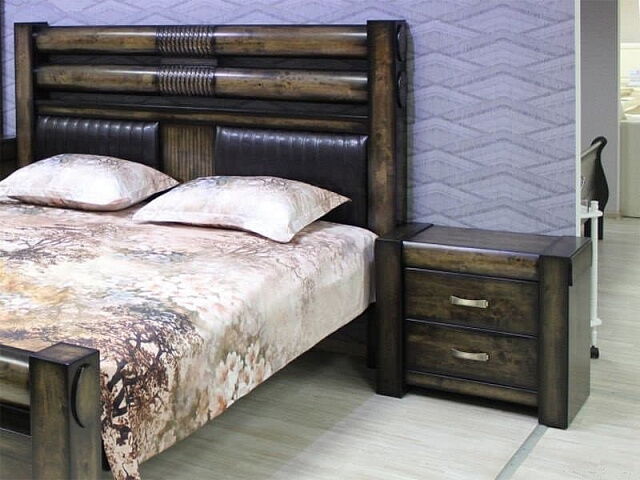 Спальня из массива гевеи «Victoria», серый орех. Фото 3