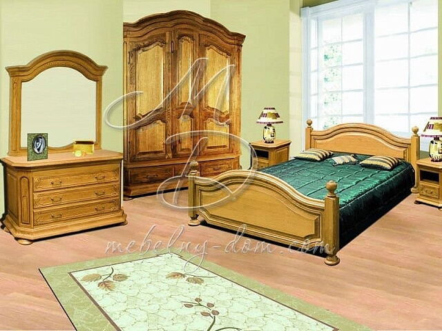 Спальня из массива дуба «Босфор Премиум». Фото 1